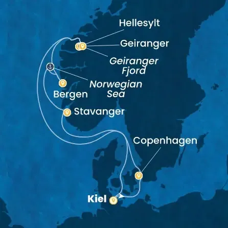 Crociera Nord Europa: Kiel, Copenhagen, Hallesylt, Gerainger, Bergen e Stavanger 