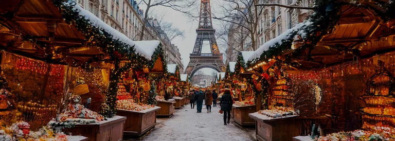 Incanto d’inverno a Parigi con le luci del Natale