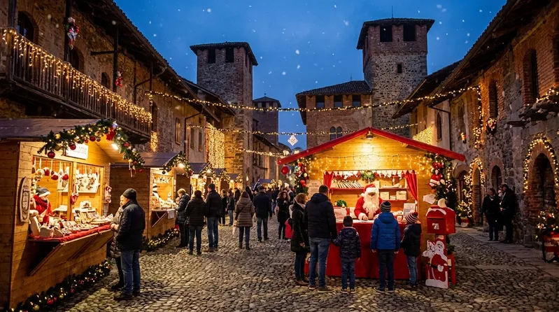 Borgo di natale a Ricetto di candelo e le atmosfere di Ghemme