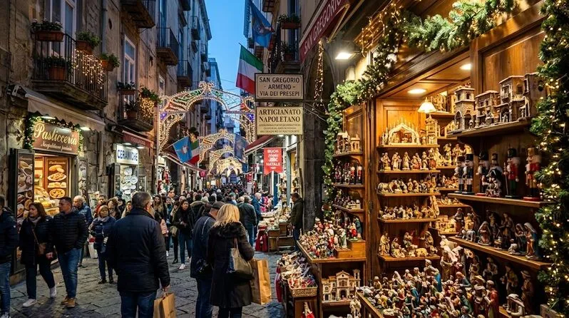 Atmosfere Natalizie a Napoli tra presepi, tradizioni, capolavori d'arte e panorami mozzafiato sul Golfo