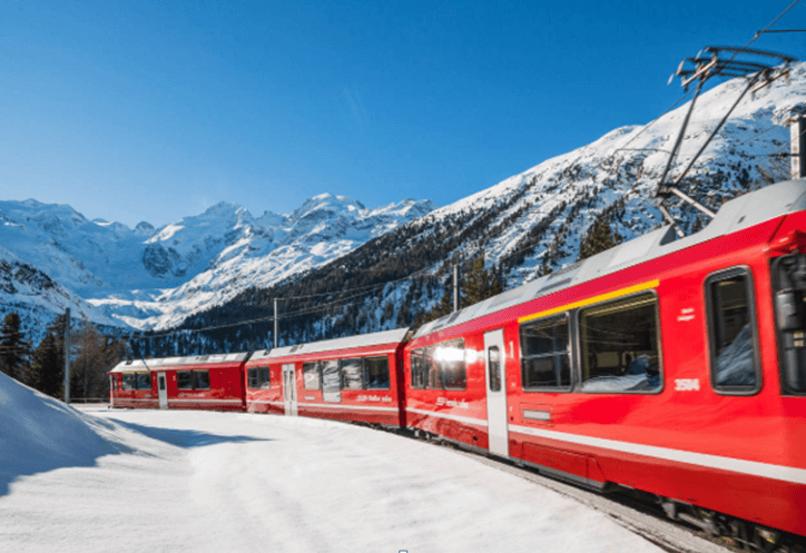 IL TRENINO DEL BERNINA DA ST MORITZ A TIRANO O VICEVERSA CON PIZZOCHERATA 